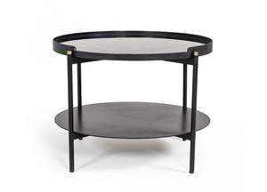 Modrest Randal Modern Round Black Metal Coffee Table by VIG Furniture