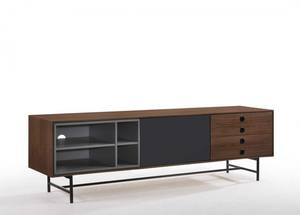 Modrest Bronson Mid-Century Modern Walnut & Grey TV Stand by VIG Furniture