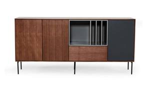 Modrest Ackley - Modern Walnut, Grey & Charcoal Buffet by VIG Furniture