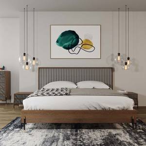 Nova Domus Metcalf - Mid-Century Walnut & Grey Bedroom Set by VIG Furniture