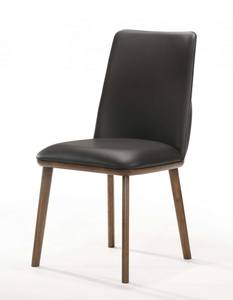 Modrest Utah - Modern Walnut & Brown Eco-Leather Dining Chair- (Set of 2) by VIG Furniture