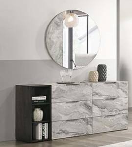Nova Domus Maranello - Modern Grey Faux Marble Mirror by VIG Furniture