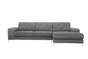 Divani Casa Forli Modern Grey Fabric Sectional Sofa w/Right Facing Chaise by VIG Furniture