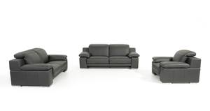 Estro Salotti Evergreen Modern Black Italian Leather Sofa Set by VIG Furniture