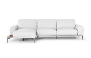Estro Salotti Villeneuve - Modern White Italian Left Facing Chaise Sectional Sofa by VIG Furniture