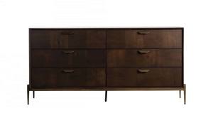 Modrest Shane - Modern Acacia & Brass Dresser in Brown by VIG Furniture