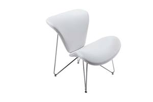Modrest Decatur Contemporary White Leatherette Accent Chair by VIG Furniture