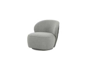 Divani Casa Allis - Glam Grey & Black Fabric Swivel Accent Chair by VIG Furniture