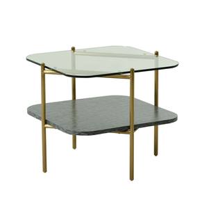 Modrest Cari - Glam Gold & Glass End Table by VIG Furniture