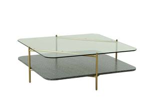 Modrest Cari - Glam Gold & Glass Coffee Table by VIG Furniture