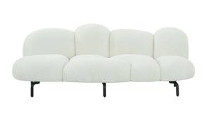 Divani Casa Glaster - Contemporary White Sherpa 88" Bubble Sofa by VIG Furniture