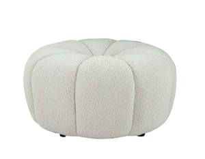 Divani Casa Gadson - Contemporary White Sherpa Ottoman by VIG Furniture
