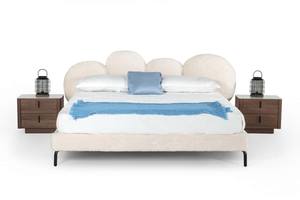 Modrest Destiny - Contemporary White Sherpa Bubble Bed by VIG Furniture
