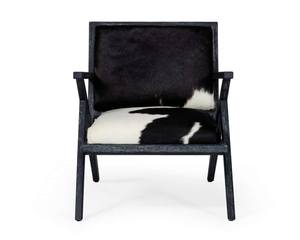 Modrest Hallam - Glam Black & White Cowhide Accent Chair by VIG Furniture