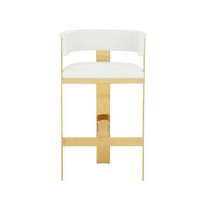 Modrest Boswell - Modern White & Gold Bar stool by VIG Furniture