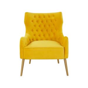 Modrest Everly - Contemporary Velvet Yellow Accent Chair by VIG Furniture