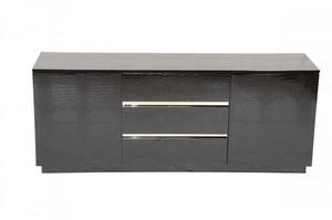 A&X Skyline Modern Black Crocodile Lacquer Buffet by VIG Furniture