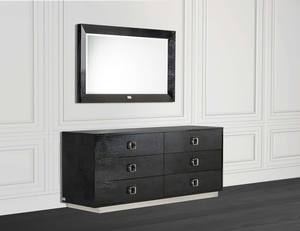 A&X Victoria Modern Black Crocodile Dresser by VIG Furniture