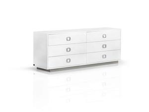 A&X Victoria - Modern White Crocodile Dresser by VIG Furniture