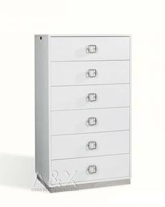 A&X Victoria - Modern White Crocodile Lacquer 6-Drawer Chest by VIG Furniture