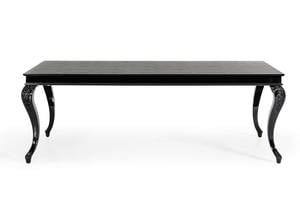 A&X Sovereign Transitional Black Crocodile Dining Table w/ Black Gloss Legs by VIG Furniture