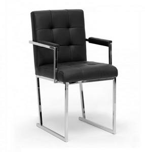 Modrest Click Modern Black Leatherette Dining Arm Chair by VIG Furniture