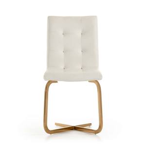 Haslet - Modern White & Rosegold Dining Chair (Set of 2) by VIG Furniture