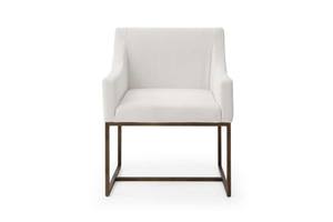 Modrest Elijah - Modern Off White & Copper Antique Brass Dining Chair by VIG Furniture