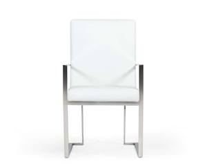 Modrest Fowler - Modern White Eco-Leather Dining Armchair by VIG Furniture