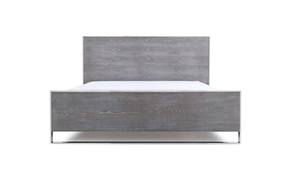 Modrest Charlene Modern Grey Elm & Stainless Steel Bed by VIG Furniture