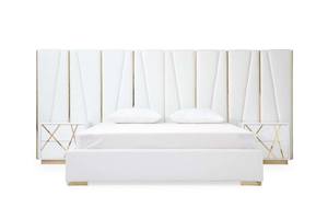 Modrest Nixa - Modern White Rose Gold Bed Nightstands by VIG Furniture