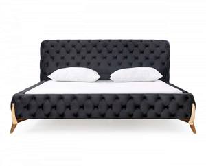 Modrest Legend - Modern Black Velvet & Rosegold Bed by VIG Furniture