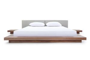 Modrest Opal Modern Walnut & Grey Platform Bed by VIG Furniture
