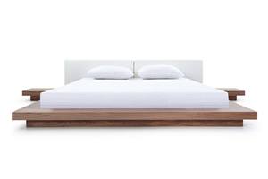 Modrest Opal Modern Walnut & White Platform Bed by VIG Furniture