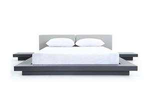 Modrest Opal Modern Wenge & Grey Platform Bed by VIG Furniture