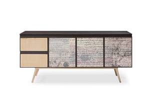 Modrest Phelan - Modern Smoked Ash & Brass Buffet by VIG Furniture