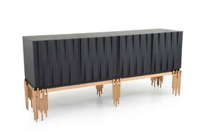 Modrest Token Modern Black & Rosegold Buffet by VIG Furniture
