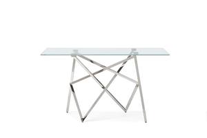 Modrest Hawkins Modern Glass & Stainless Steel Console Table by VIG Furniture