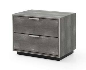 Modrest Dynasty - Modern Shagreen Two Drawer Nightstand by VIG Furniture