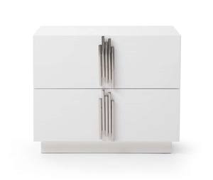 Modrest Token - Modern White & Stainless Steel Nightstand by VIG Furniture