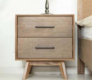 Modrest Claire - Contemporary Natural Light Mocha Acacia Nightstand by VIG Furniture
