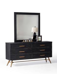 Nova Domus Tabitha Modern Dark Brown Recycled Pine Mirror by VIG Furniture