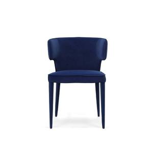 Modrest Lucero - Modern Blue Velvet Dining Armchair by VIG Furniture