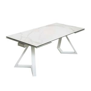 Modrest Farrell - Modern White Ceramic Extendable Dining Table by VIG Furniture