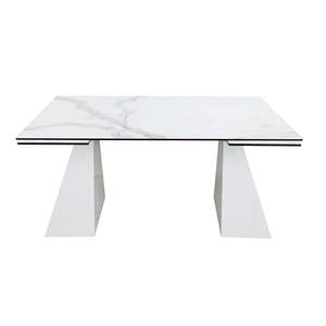 Modrest Latrobe - Modern White Ceramic Quartz 118" Extendable Dining Table by VIG Furniture