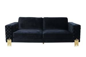 Divani Casa Lori - Modern Velvet Glam Black & Gold Sofa by VIG Furniture