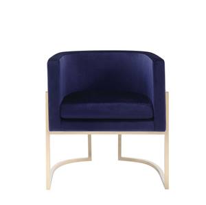 Modrest Betsy - Modern Navy Blue Velvet & Gold Kids Chair by VIG Furniture