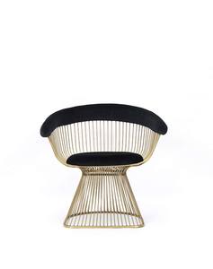 Modrest Chandler Black Velvet & Gold Dining Chair by VIG Furniture
