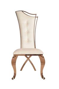Modrest Bonnie - Beige Velvet & Rose Gold Dining Chair (Set of 2) by VIG Furniture