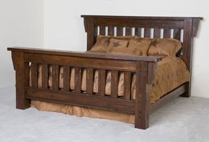 Timberwood Barnwood Bed by Viking Log Furniture